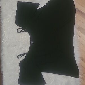 Shirt sleeve off shoulder top